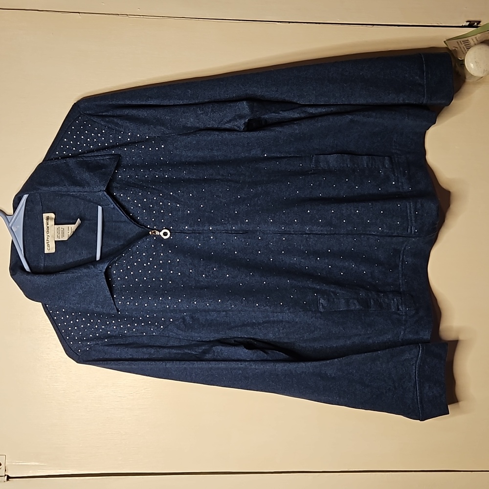 NWT Cathy Daniel's light zip front jacket XL